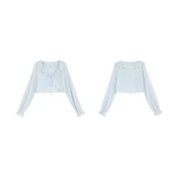 Cute Soft Girl Sky Blue Spring Cardigan ON626 -EgrilDoll Fashion Outlet Store cute soft girl sky blue spring cardigan on626 876