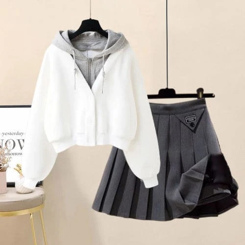 Cute Vero Zipper Hoodie And Skirt Set ON360 15 Cute Vero Zipper Hoodie And Skirt Set ON360 - Image 15