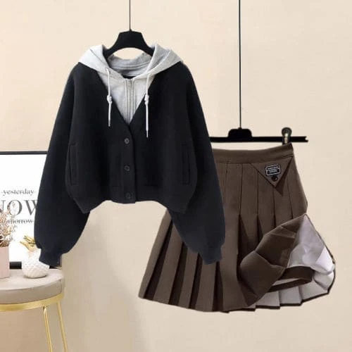 Cute Vero Zipper Hoodie And Skirt Set ON360 12 Cute Vero Zipper Hoodie And Skirt Set ON360 - Image 12