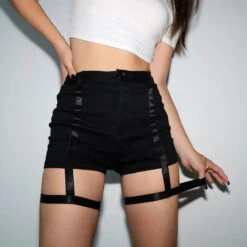 Cyber Gothic Leg Harness Shorts EG031