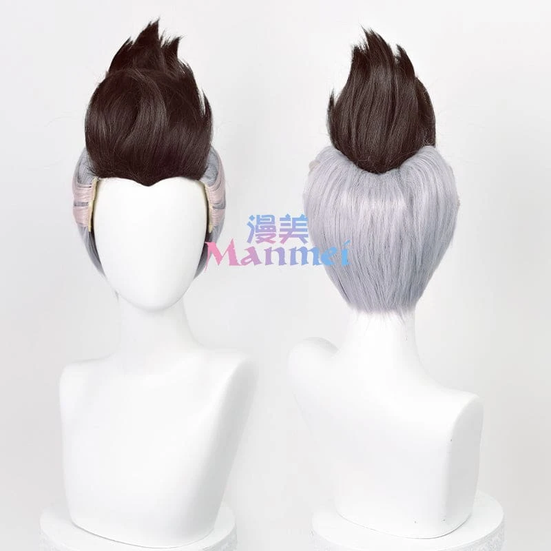 CYBERPUNK Edgerunners David Martinez Brown Fade Gray Cosplay Wig ON152 6 CYBERPUNK Edgerunners David Martinez Brown Fade Gray Cosplay Wig ON152 - Image 6