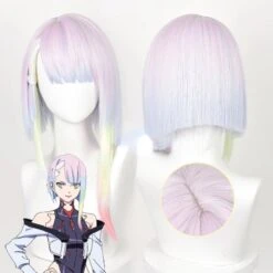 CYBERPUNK Edgerunners Rainbow Gradient Lucy Cosplay Wig Style 2 ON153