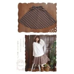 Dark Academia Retro Doll's Diagonal Plaid Skirt EG16454 10 Dark Academia Retro Doll's Diagonal Plaid Skirt EG16454 -EgrilDoll Fashion Outlet Store dark academia retro dolls diagonal plaid skirt eg16454 325