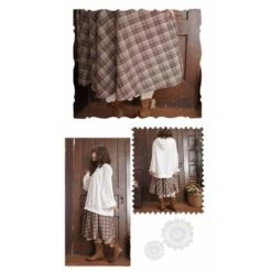 Dark Academia Retro Doll's Diagonal Plaid Skirt EG16454 8 Dark Academia Retro Doll's Diagonal Plaid Skirt EG16454 -EgrilDoll Fashion Outlet Store dark academia retro dolls diagonal plaid skirt eg16454 414