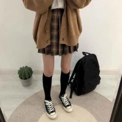 Dark Academia Spring And Autumn Preppy Pleated Skirt DK027 9 Dark Academia Spring And Autumn Preppy Pleated Skirt DK027 -EgrilDoll Fashion Outlet Store dark academia spring and autumn preppy pleated skirt dk027 920