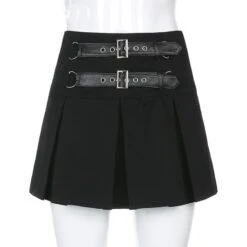 Dark Sexy Gothic Pleated Mini Skirt