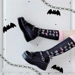 [Demon Contract] Little Bat Dark Gothic Platform Doll Shoes EG15177 -EgrilDoll Fashion Outlet Store demon contract little bat dark gothic platform doll shoes eg15177 604