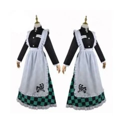 Demon Slayer Kimetsu No Yaiba Tanjirou Kamado Maid Cosplay Costume HW18 -EgrilDoll Fashion Outlet Store demon slayer kimetsu no yaiba tanjirou kamado maid cosplay costume hw18 385
