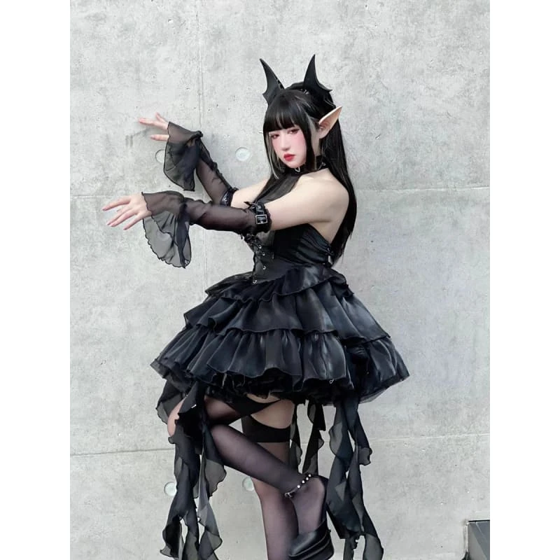 Devil Queen Mei Black Lolita Dress ON587 5 Devil Queen Mei Black Lolita Dress ON587 - Image 5