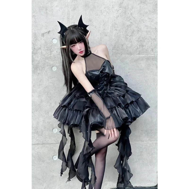 Devil Queen Mei Black Lolita Dress ON587 6 Devil Queen Mei Black Lolita Dress ON587 - Image 6