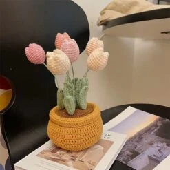 DIY Knitted Tulip Pot Decoration MK18502 -EgrilDoll Fashion Outlet Store diy knitted tulip pot decoration mk18502 884