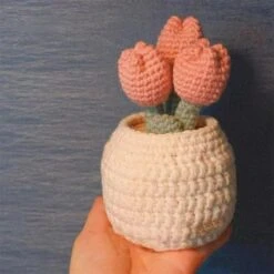 DIY Knitted Tulip Pot Decoration MK18502 -EgrilDoll Fashion Outlet Store diy knitted tulip pot decoration mk18502 small 3 pcs package 766