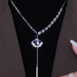 Elegant Chic Design Sweater Chain Necklace Apricot Leaf Necklace -EgrilDoll Fashion Outlet Store elegant chic design sweater chain necklace apricot leaf 696