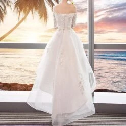 Elegant Off The Shoulder White High Low Prom Dresses SS1831 -EgrilDoll Fashion Outlet Store elegant off the shoulder white high low prom dresses ss1831 936