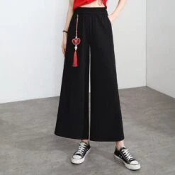 Embroidery Golden Dragon Casual Black Red Pants ON10 20 Embroidery Golden Dragon Casual Black Red Pants ON10 -EgrilDoll Fashion Outlet Store embroidery golden dragon casual black red pants on10 m 2188 405