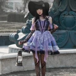 Emma Witchy Black And Purple Perfect Cute ON808