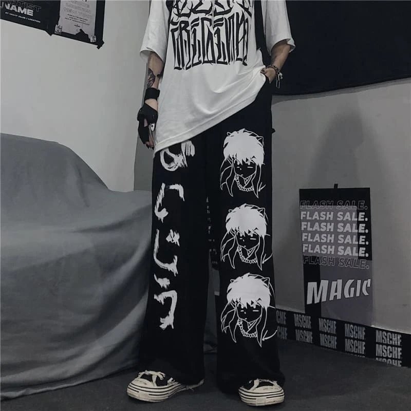 Fashion Anime Straight Wide Leg Pants EE0825 3 Fashion Anime Straight Wide Leg Pants EE0825 - Image 3