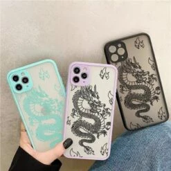 Fashion Dragon Pattern Transparent IPhone Phone Case EE0781