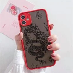 Fashion Dragon Pattern Transparent IPhone Phone Case EE0781 -EgrilDoll Fashion Outlet Store fashion dragon pattern transparent iphone phone case ee0781 style 3 for 7 8 plus 128