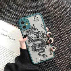 Fashion Dragon Pattern Transparent IPhone Phone Case EE0781 -EgrilDoll Fashion Outlet Store fashion dragon pattern transparent iphone phone case ee0781 style 4 for 7 8 plus 196