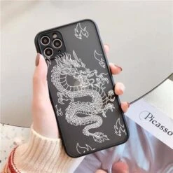 Fashion Dragon Pattern Transparent IPhone Phone Case EE0781 -EgrilDoll Fashion Outlet Store fashion dragon pattern transparent iphone phone case ee0781 style 7 for 8 624