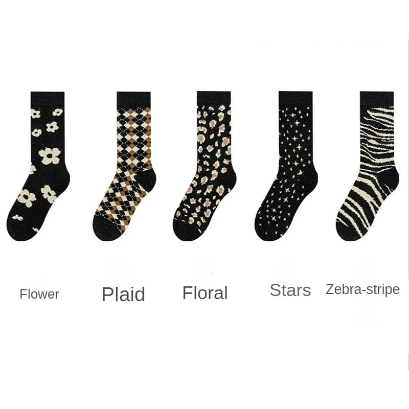 Fashion Harajuku Black Comfy Socks ON356 3 Fashion Harajuku Black Comfy Socks ON356 - Image 3
