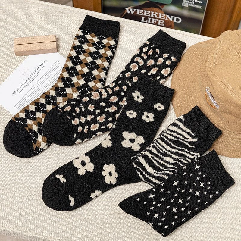Fashion Harajuku Black Comfy Socks ON356 4 Fashion Harajuku Black Comfy Socks ON356 - Image 4