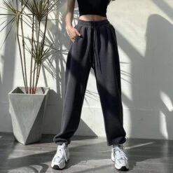 Fashion Oversize Gray Jogging Sweatpants -EgrilDoll Fashion Outlet Store fashion oversize gray jogging sweatpants pants 145