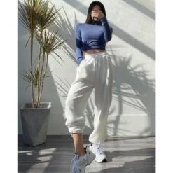 Fashion Oversize Gray Jogging Sweatpants -EgrilDoll Fashion Outlet Store fashion oversize gray jogging sweatpants pants 209