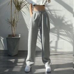 Fashion Oversize Gray Jogging Sweatpants -EgrilDoll Fashion Outlet Store fashion oversize gray jogging sweatpants pants 365