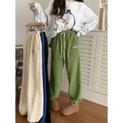Fleece Drawstring-Cuff Sweatpants OD8 -EgrilDoll Fashion Outlet Store fleece drawstring cuff sweatpants od8 678