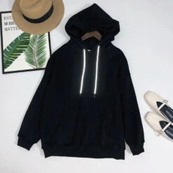 Free Ship Reflective Wings Black Hoodie Jumper EG14489 -EgrilDoll Fashion Outlet Store free ship reflective wings black hoodie jumper eg14489 sweater 493