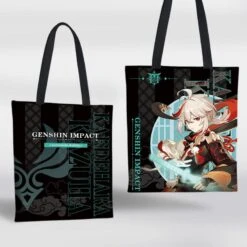 Genshin Impact Cute Black Tote Bags ON389 -EgrilDoll Fashion Outlet Store genshin impact cute black tote bags on389 bag 252
