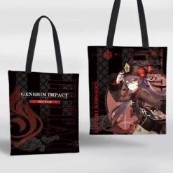 Genshin Impact Cute Black Tote Bags ON389 -EgrilDoll Fashion Outlet Store genshin impact cute black tote bags on389 bag 295