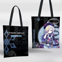 Genshin Impact Cute Black Tote Bags ON389 -EgrilDoll Fashion Outlet Store genshin impact cute black tote bags on389 bag 434