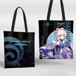 Genshin Impact Cute Black Tote Bags ON389 -EgrilDoll Fashion Outlet Store genshin impact cute black tote bags on389 bag 458