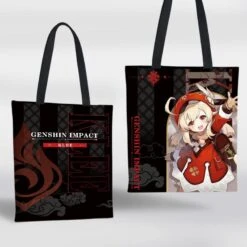 Genshin Impact Cute Black Tote Bags ON389 -EgrilDoll Fashion Outlet Store genshin impact cute black tote bags on389 bag 488