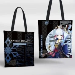 Genshin Impact Cute Black Tote Bags ON389 -EgrilDoll Fashion Outlet Store genshin impact cute black tote bags on389 bag 513