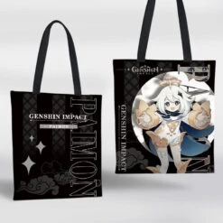 Genshin Impact Cute Black Tote Bags ON389 -EgrilDoll Fashion Outlet Store genshin impact cute black tote bags on389 bag 732