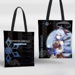 Genshin Impact Cute Black Tote Bags ON389 -EgrilDoll Fashion Outlet Store genshin impact cute black tote bags on389 bag 804