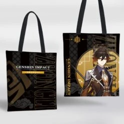 Genshin Impact Cute Black Tote Bags ON389 -EgrilDoll Fashion Outlet Store genshin impact cute black tote bags on389 bag 917