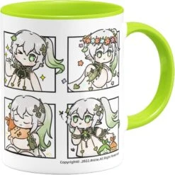 Genshin Impact Cute Green Nahida Mug ON388 -EgrilDoll Fashion Outlet Store genshin impact cute green nahida mug on388 318