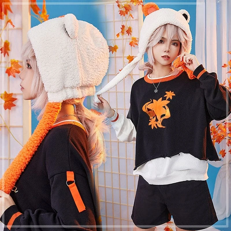 Genshin Impact Kazuha Cute Bear Winter Hat ON322 1 Genshin Impact Kazuha Cute Bear Winter Hat ON322
