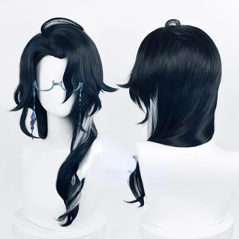 Genshin Impact Pantalone Fatui Harbingers Black Wig With White ON155 1 Genshin Impact Pantalone Fatui Harbingers Black Wig With White ON155