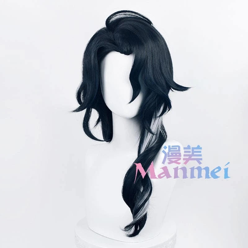 Genshin Impact Pantalone Fatui Harbingers Black Wig With White ON155 6 Genshin Impact Pantalone Fatui Harbingers Black Wig With White ON155 - Image 6