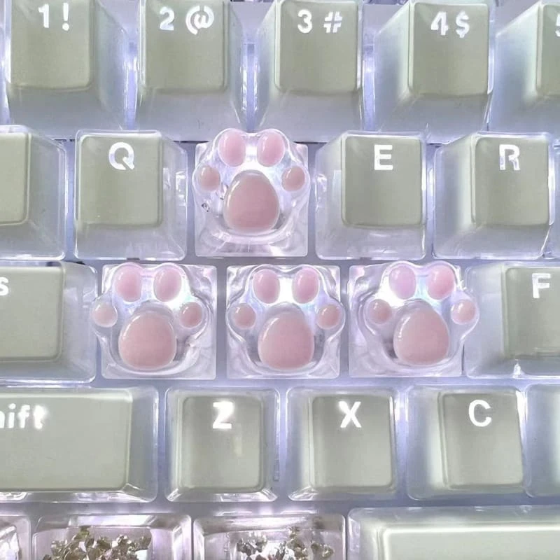 GG Kawaii Animal Paws Transparent Keycaps ON678 7 GG Kawaii Animal Paws Transparent Keycaps ON678 - Image 7