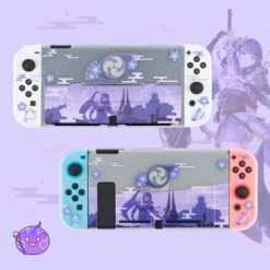 GG Kawaii Genshin Impact Raiden Shogun Transparent Nintendo Switch Protective Skin ON505
