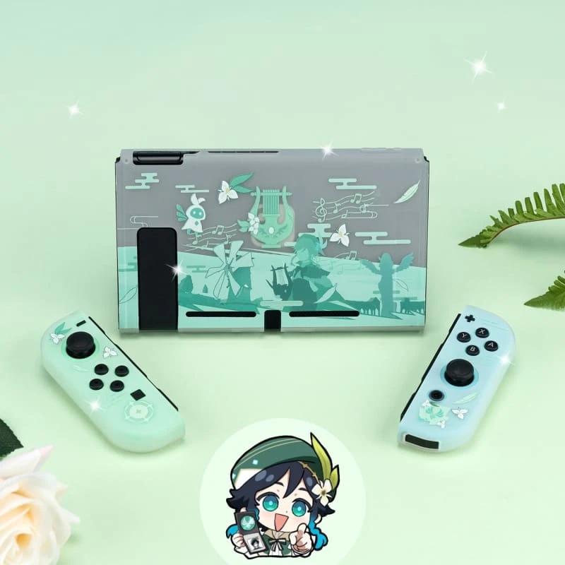 GG Kawaii Genshin Impact Venti Transparent Nintendo Switch Protective Skin ON503 6 GG Kawaii Genshin Impact Venti Transparent Nintendo Switch Protective Skin ON503 - Image 6