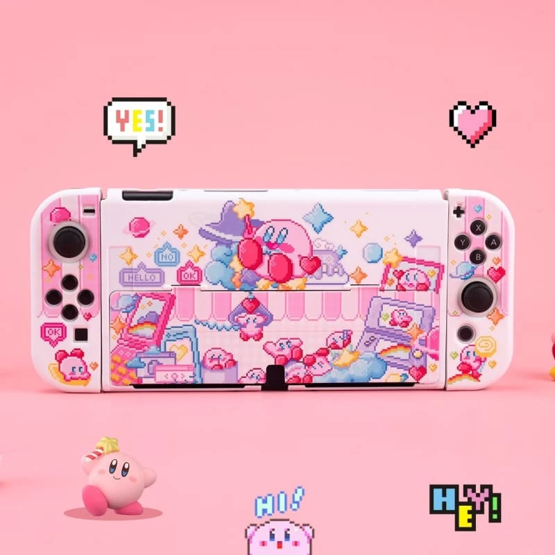 GG Nintendo Switch Oled Pink Pastel Kirbi Protective Skin ON499 2 GG Nintendo Switch Oled Pink Pastel Kirbi Protective Skin ON499 - Image 2