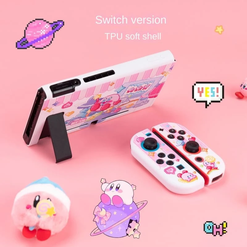 GG Nintendo Switch Oled Pink Pastel Kirbi Protective Skin ON499 4 GG Nintendo Switch Oled Pink Pastel Kirbi Protective Skin ON499 - Image 4